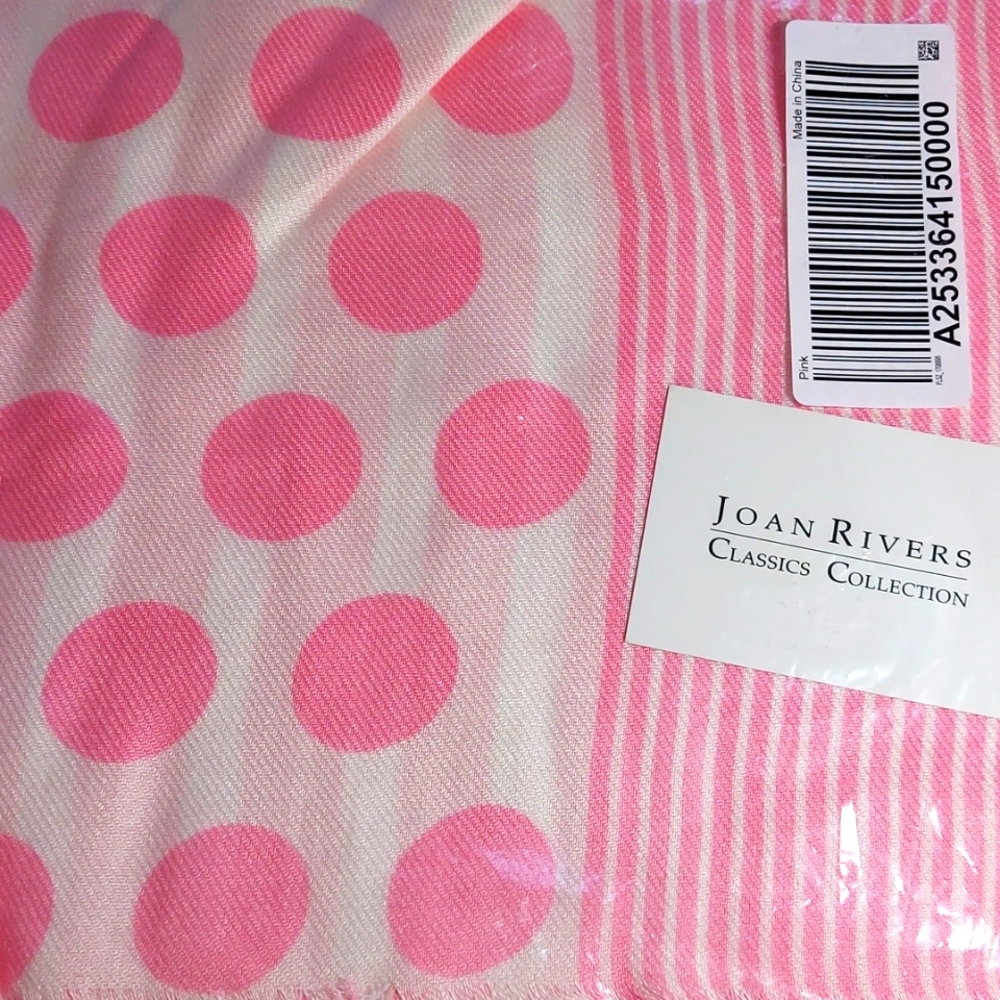 Joan Rivers Classic Collection, Pink Infinity Scarf - NEW